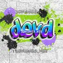 devd in Graffiti Grunge style - 3D name wallpaper