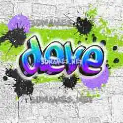 deve in Graffiti Grunge style - 3D name wallpaper
