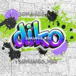 diko in Graffiti Grunge style - 3D name wallpaper