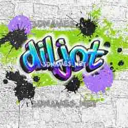 diljot in Graffiti Grunge style - 3D name wallpaper