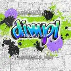dimpl in Graffiti Grunge style - 3D name wallpaper