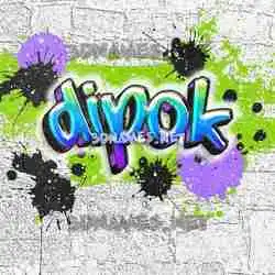 dipok in Graffiti Grunge style - 3D name wallpaper