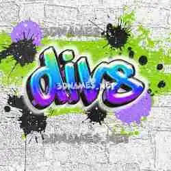 divs in Graffiti Grunge style - 3D name wallpaper