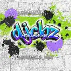 djcbz in Graffiti Grunge style - 3D name wallpaper