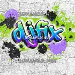 djfix in Graffiti Grunge style - 3D name wallpaper