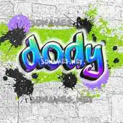 dody in Graffiti Grunge style - 3D name wallpaper