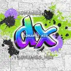 dx in Graffiti Grunge style - 3D name wallpaper