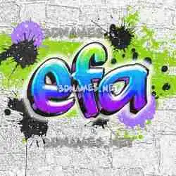 efa in Graffiti Grunge style - 3D name wallpaper