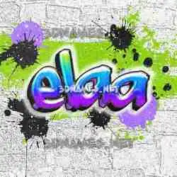 elaa in Graffiti Grunge style - 3D name wallpaper