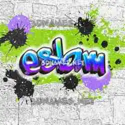 eslam in Graffiti Grunge style - 3D name wallpaper