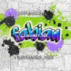 fabian in Graffiti Grunge style - 3D name wallpaper