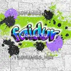 faidur in Graffiti Grunge style - 3D name wallpaper