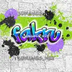 fakru in Graffiti Grunge style - 3D name wallpaper