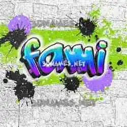 fami in Graffiti Grunge style - 3D name wallpaper