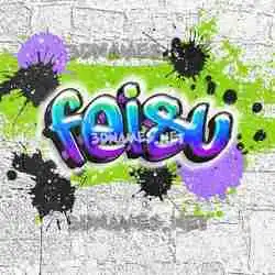 feisu in Graffiti Grunge style - 3D name wallpaper