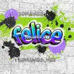 felice in Graffiti Grunge style - 3D name wallpaper