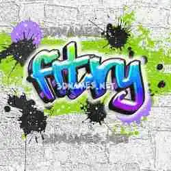 fitry in Graffiti Grunge style - 3D name wallpaper