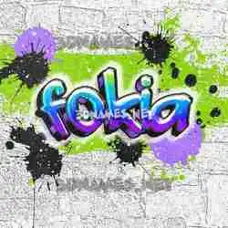 fokia in Graffiti Grunge style - 3D name wallpaper