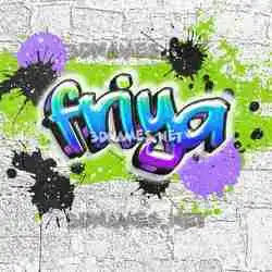 friya in Graffiti Grunge style - 3D name wallpaper