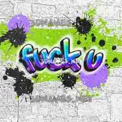 fuck u in Graffiti Grunge style - 3D name wallpaper