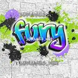 fury in Graffiti Grunge style - 3D name wallpaper