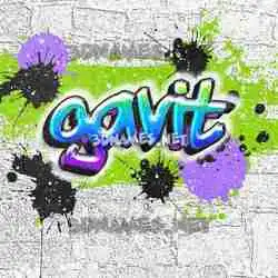 gavit in Graffiti Grunge style - 3D name wallpaper
