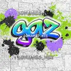 gaz in Graffiti Grunge style - 3D name wallpaper