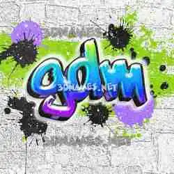 gdm in Graffiti Grunge style - 3D name wallpaper