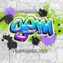 gem in Graffiti Grunge style - 3D name wallpaper