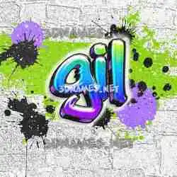 gil in Graffiti Grunge style - 3D name wallpaper