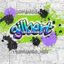gilbert in Graffiti Grunge style - 3D name wallpaper