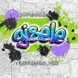 gisele in Graffiti Grunge style - 3D name wallpaper