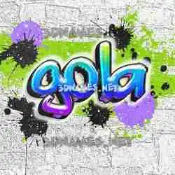 gola in Graffiti Grunge style - 3D name wallpaper