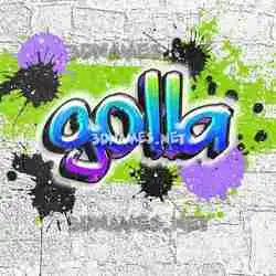 golla in Graffiti Grunge style - 3D name wallpaper