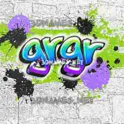 grgr in Graffiti Grunge style - 3D name wallpaper