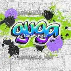 guga in Graffiti Grunge style - 3D name wallpaper