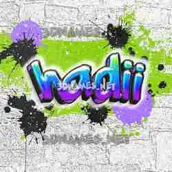 hadii in Graffiti Grunge style - 3D name wallpaper