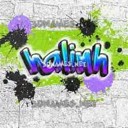 halinh in Graffiti Grunge style - 3D name wallpaper