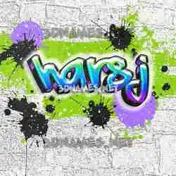 harsj in Graffiti Grunge style - 3D name wallpaper