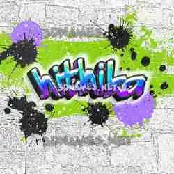 hithika in Graffiti Grunge style - 3D name wallpaper