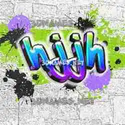 hjjh in Graffiti Grunge style - 3D name wallpaper