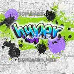 hyper in Graffiti Grunge style - 3D name wallpaper