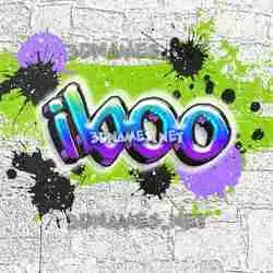 iboo in Graffiti Grunge style - 3D name wallpaper