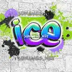 ice in Graffiti Grunge style - 3D name wallpaper