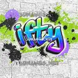 ifty in Graffiti Grunge style - 3D name wallpaper