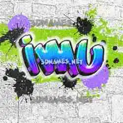imu in Graffiti Grunge style - 3D name wallpaper