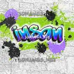 insan in Graffiti Grunge style - 3D name wallpaper