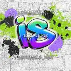 is in Graffiti Grunge style - 3D name wallpaper