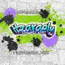 itzaraely in Graffiti Grunge style - 3D name wallpaper