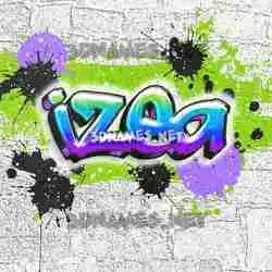 izea in Graffiti Grunge style - 3D name wallpaper